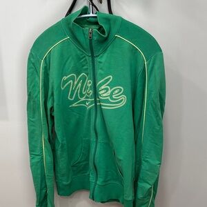 Nike Green Jacket with Yellow Piping